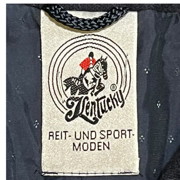 Kentucky Wool Riding Jacket Black Equestrian Women’s Show Hunt Coat VTG Size 34 - Picture 8 of 14